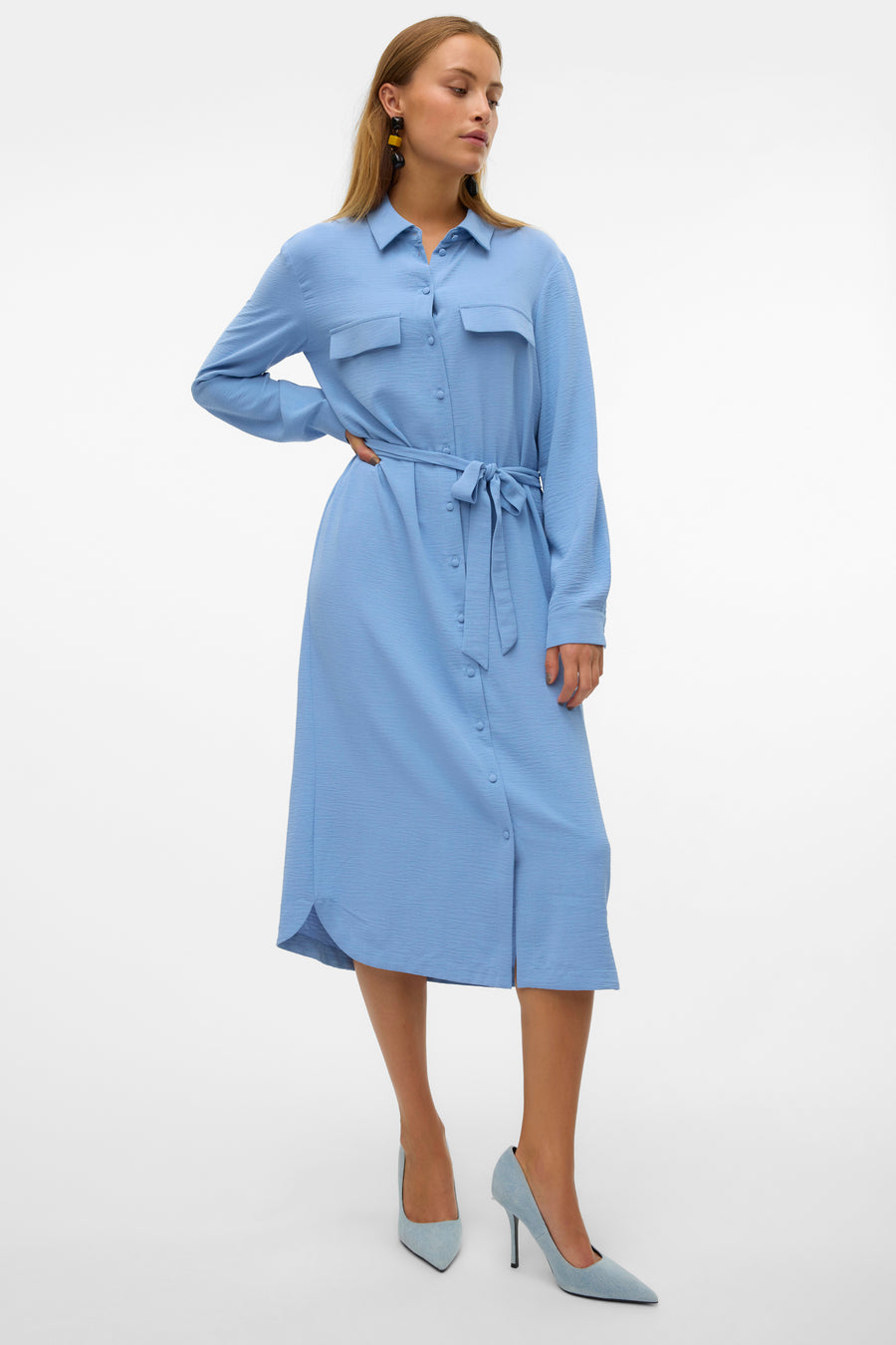 Kleedjes (lange mouwen) Blauw - VERO MODA®