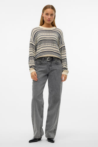 Trui met ronde hals Ecru - VERO MODA®