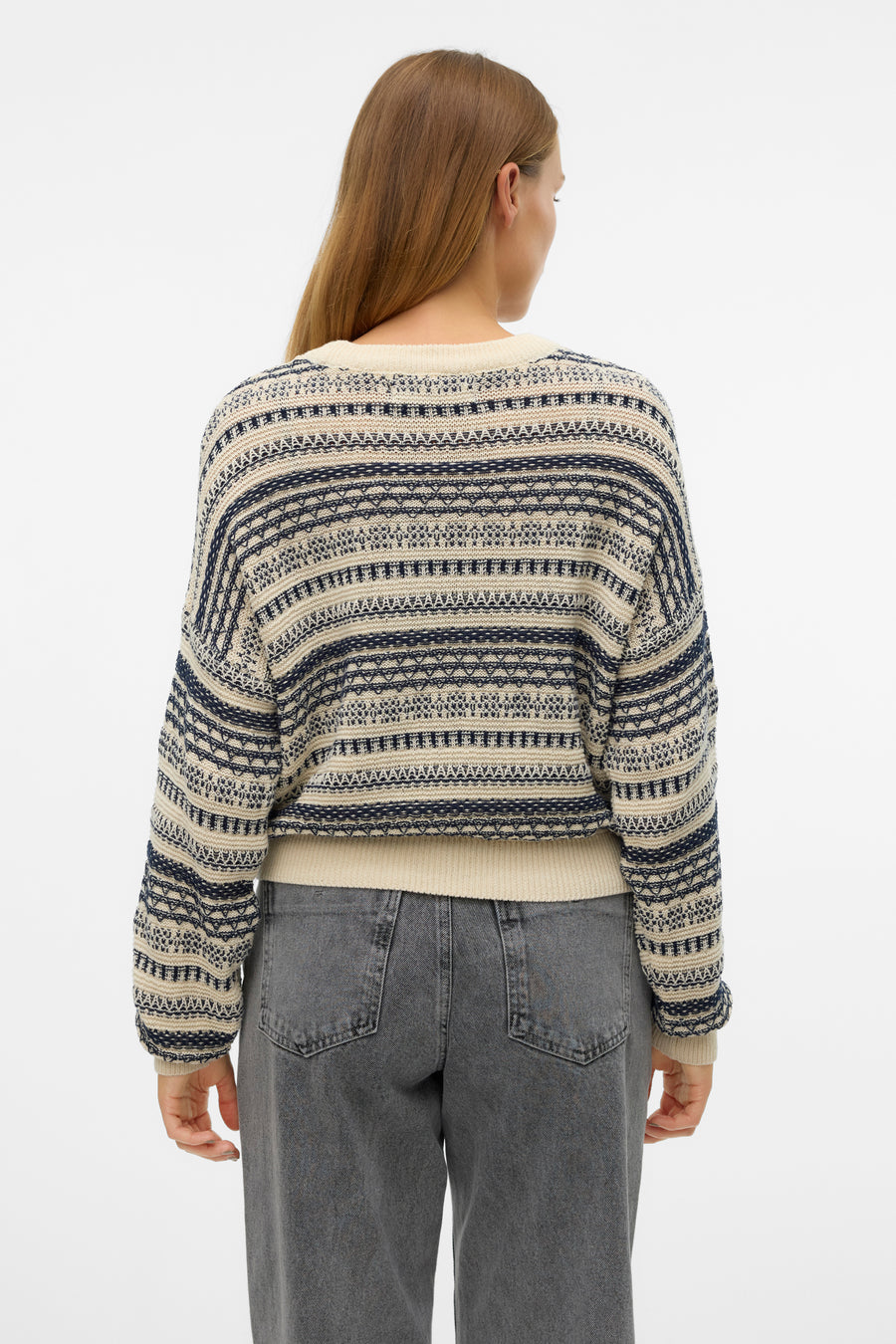Trui met ronde hals Ecru - VERO MODA®