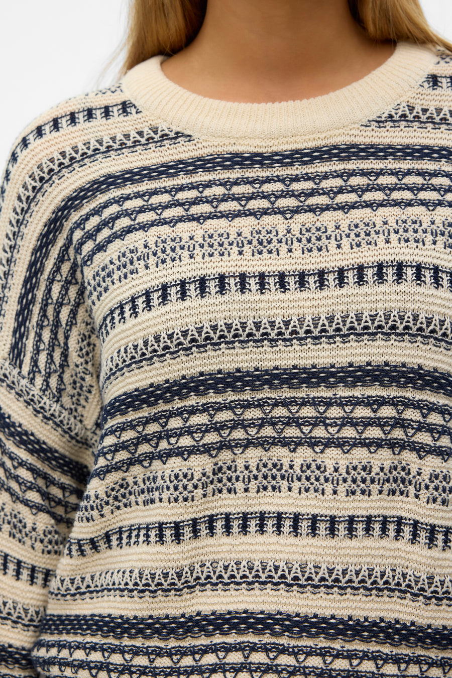 Trui met ronde hals Ecru - VERO MODA®