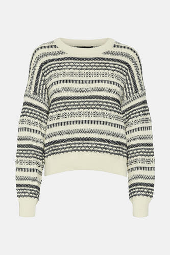 Trui met ronde hals Ecru - VERO MODA®