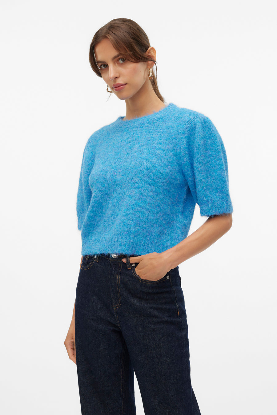 Trui met ronde hals Blauw - VERO MODA®