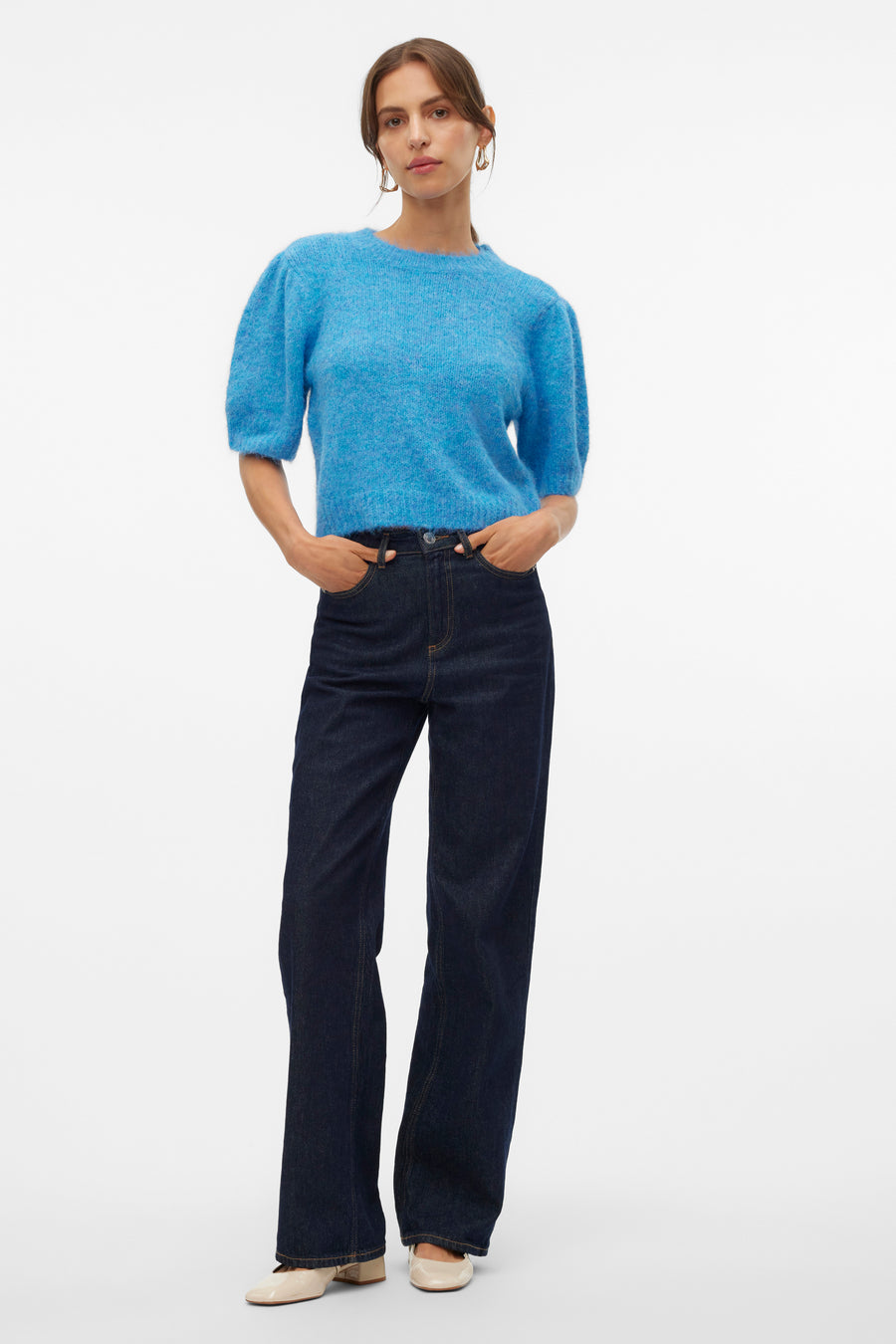 Trui met ronde hals Blauw - VERO MODA®