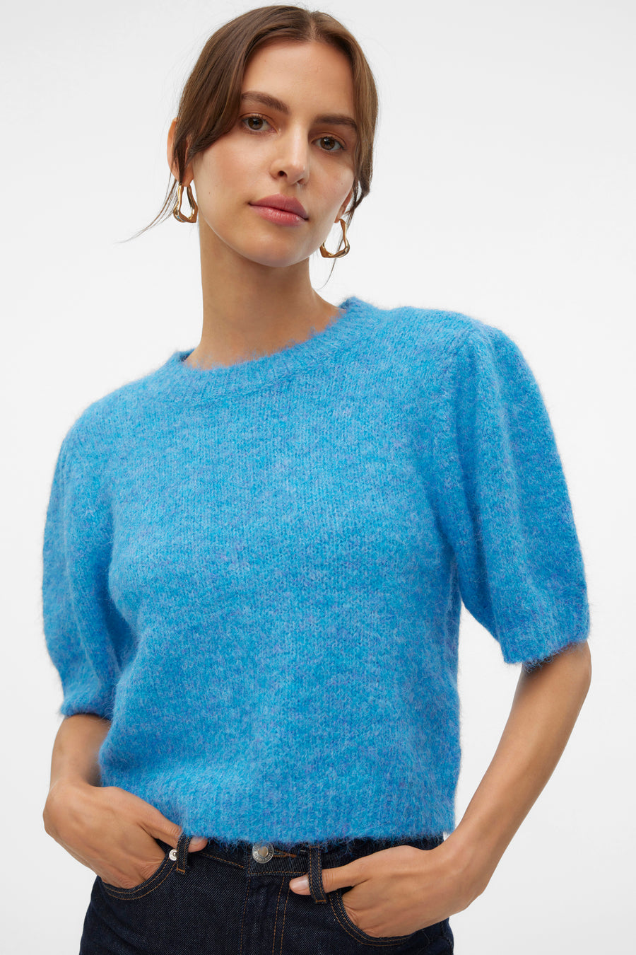 Trui met ronde hals Blauw - VERO MODA®