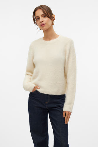 Trui met ronde hals Ecru - VERO MODA®