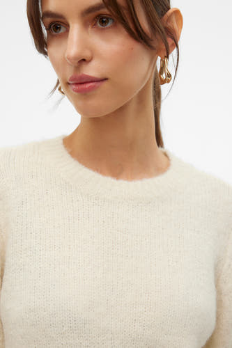 Trui met ronde hals Ecru - VERO MODA®