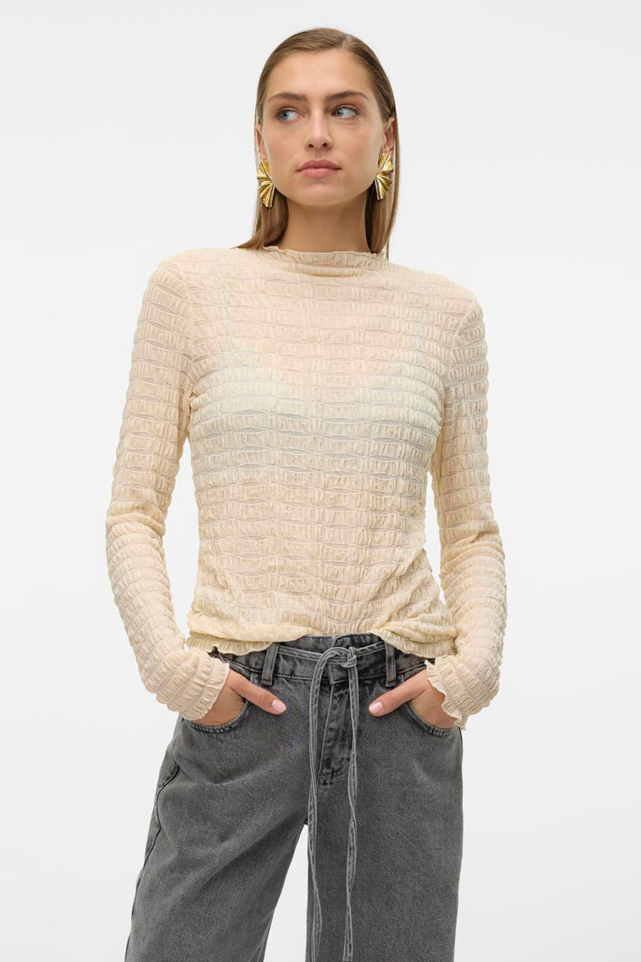 Top (lange mouwen) Ecru - VERO MODA®