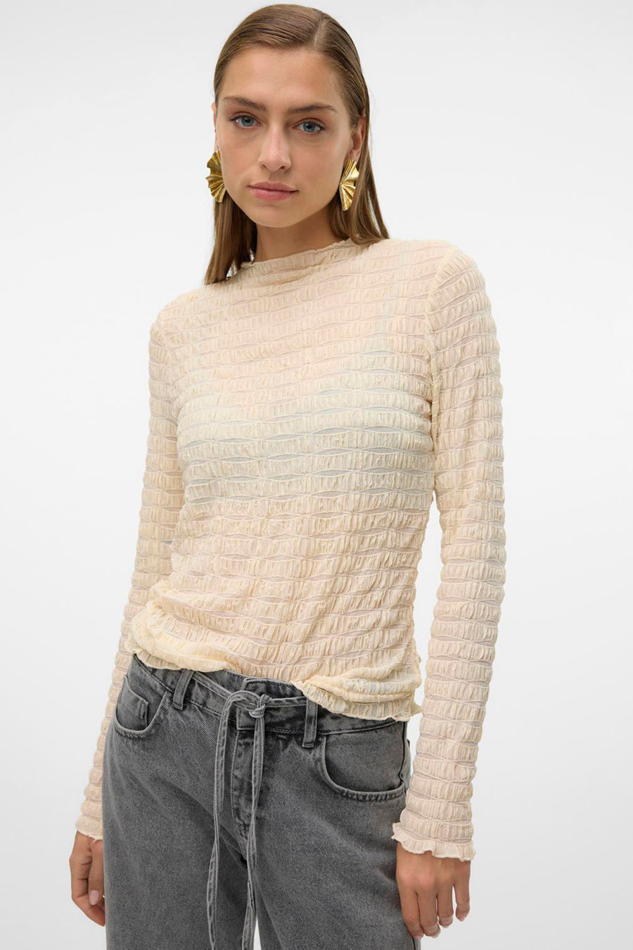 Top (lange mouwen) Ecru - VERO MODA®