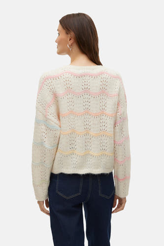 Trui met ronde hals Ecru - VERO MODA®
