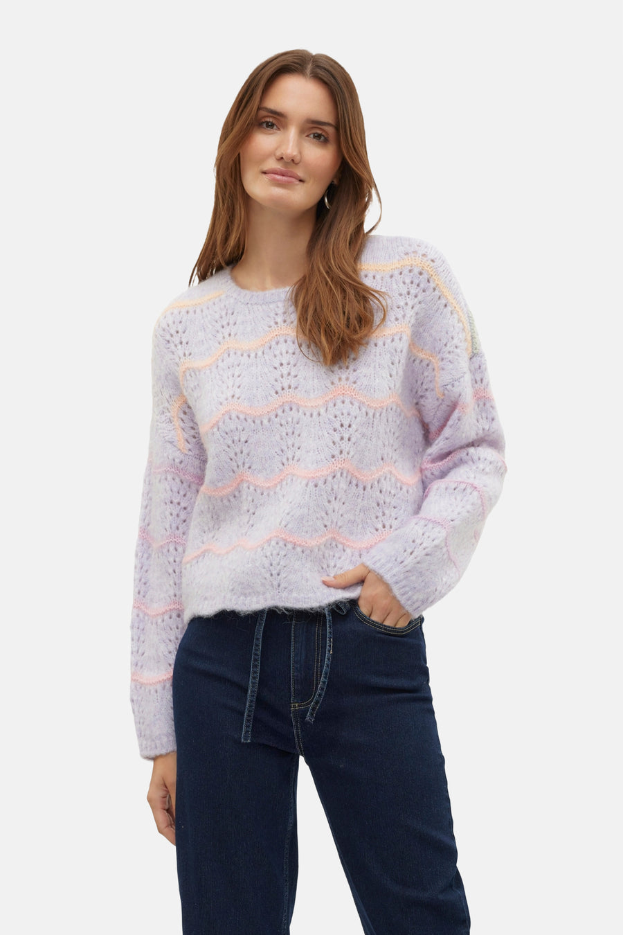 Trui met ronde hals Paars - VERO MODA®