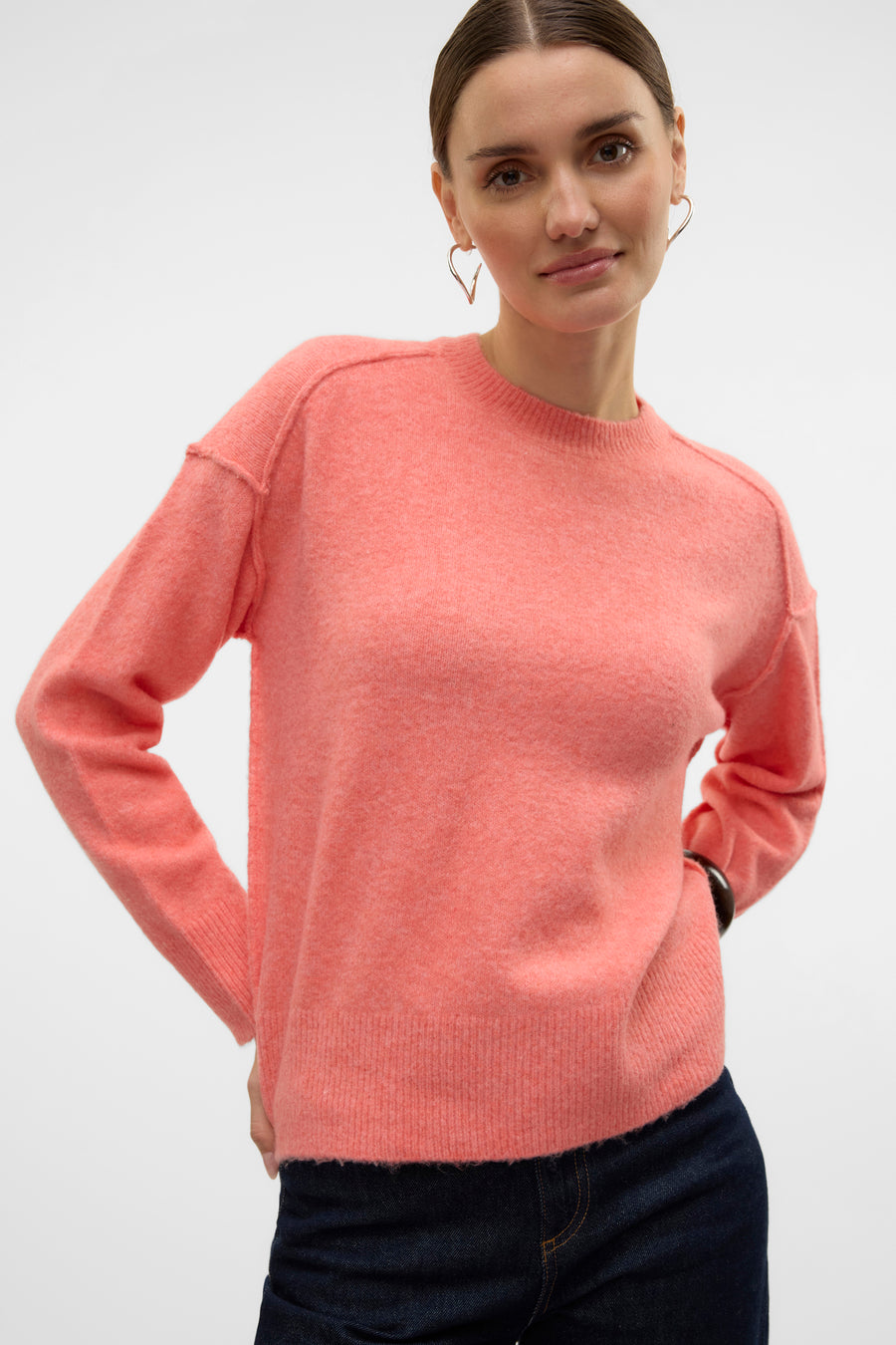 Trui met ronde hals Oranje - VERO MODA®