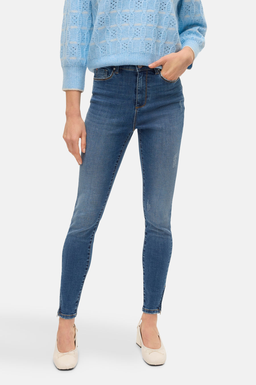 Trui met ronde hals Blauw - VERO MODA®