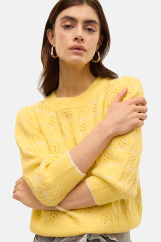 Trui met ronde hals Geel - VERO MODA®