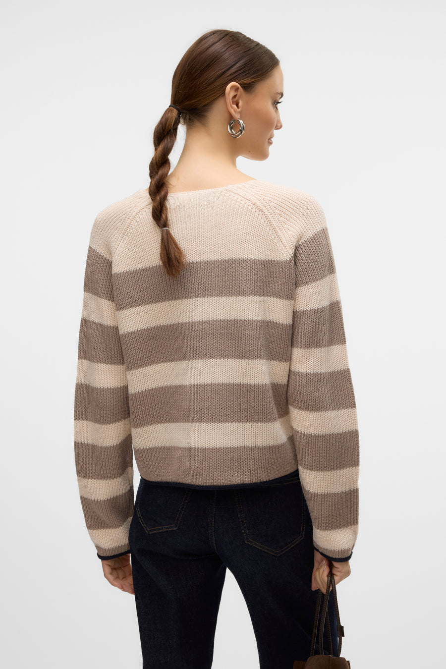 Trui met V-hals Bruin - VERO MODA®