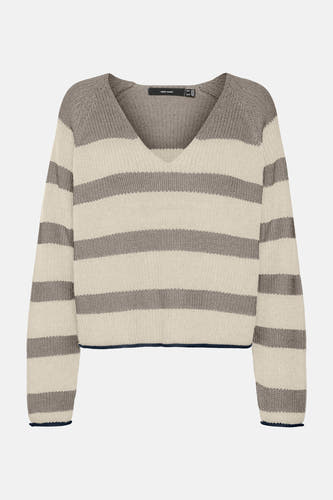 Trui met V-hals Bruin - VERO MODA®