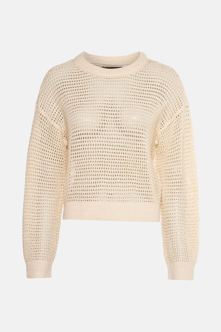 Trui met ronde hals Ecru - VERO MODA®