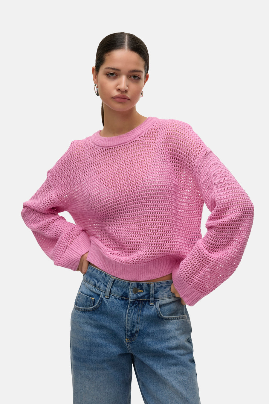 Trui met ronde hals Roze - VERO MODA®