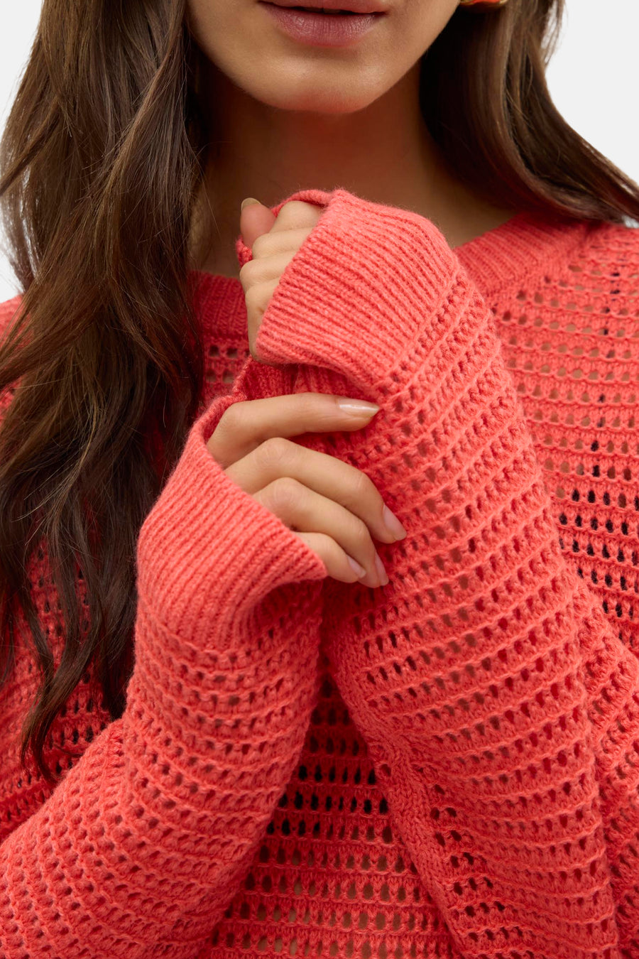 Trui met ronde hals Oranje - VERO MODA®