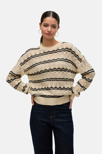 Trui met ronde hals Ecru - VERO MODA®