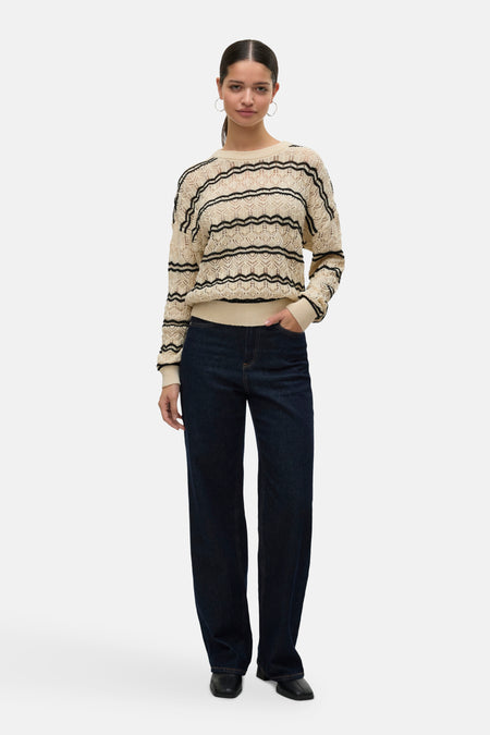 Trui met ronde hals Ecru - VERO MODA®