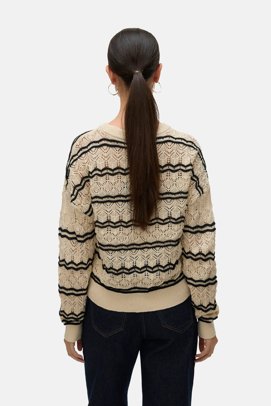Trui met ronde hals Ecru - VERO MODA®
