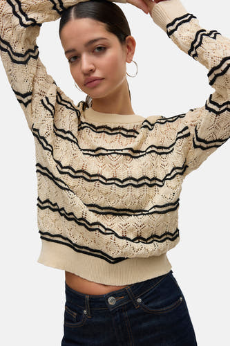 Trui met ronde hals Ecru - VERO MODA®