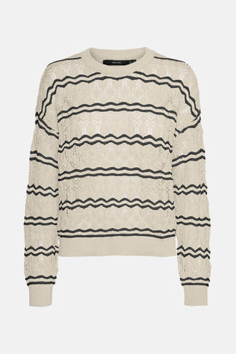 Trui met ronde hals Ecru - VERO MODA®