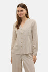 Hemd (lange mouwen) Ecru - VERO MODA®