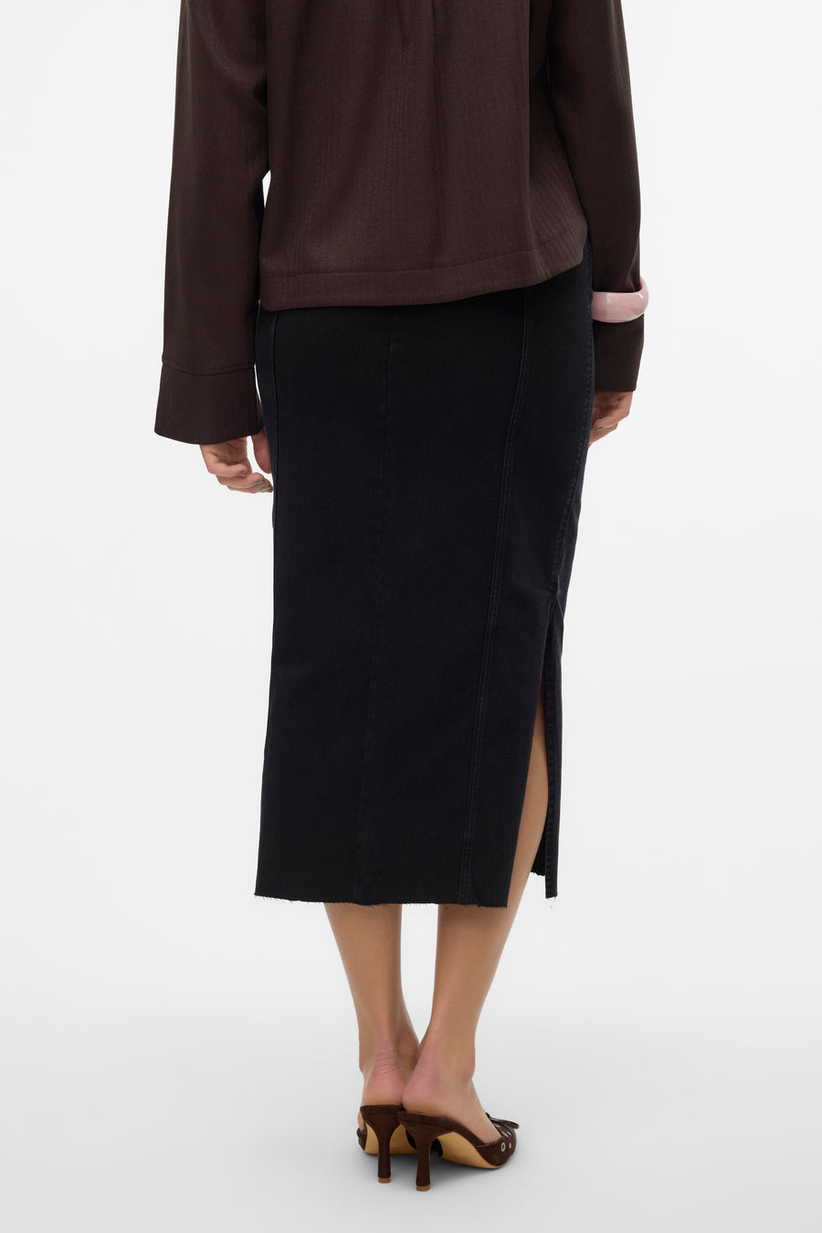 Rok (lang) Black denim - VERO MODA®