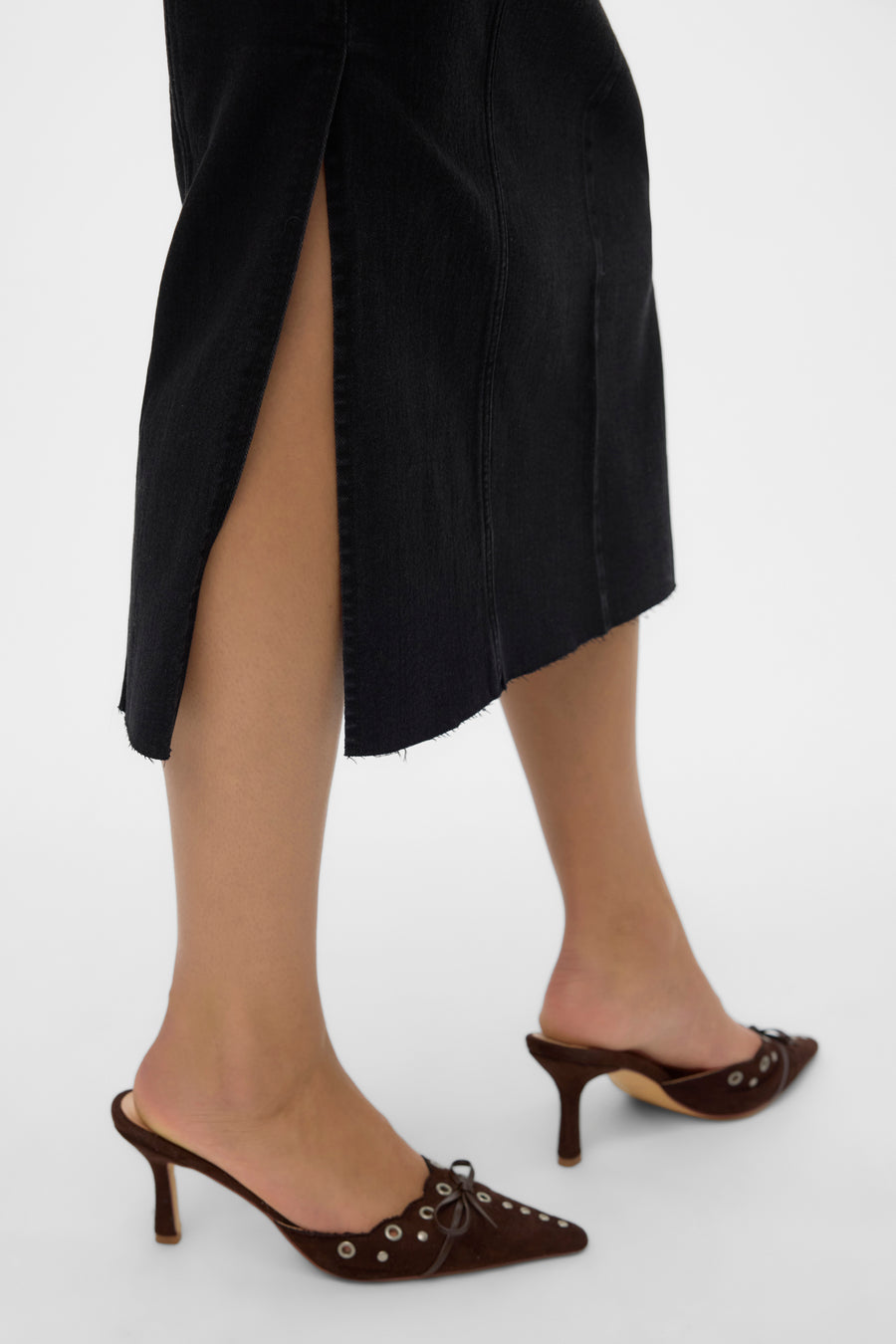 Rok (lang) Black denim - VERO MODA®
