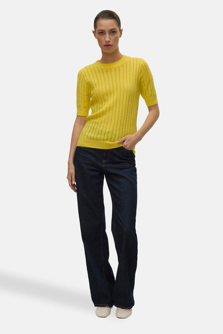 Trui met ronde hals Geel - VERO MODA®