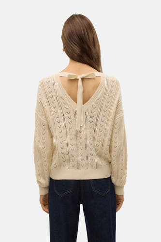 Trui met ronde hals Ecru - VERO MODA®