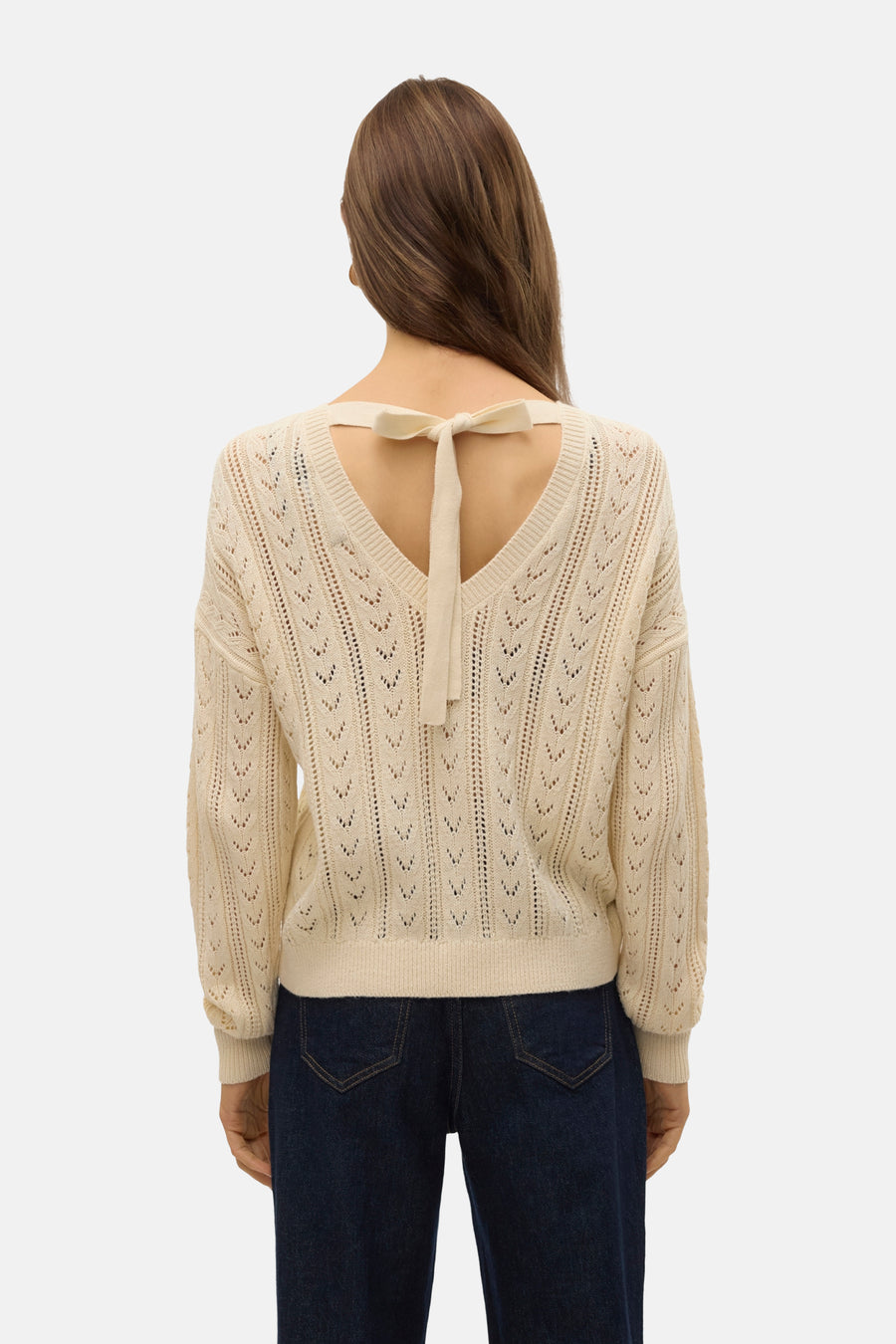 Trui met ronde hals Ecru - VERO MODA®