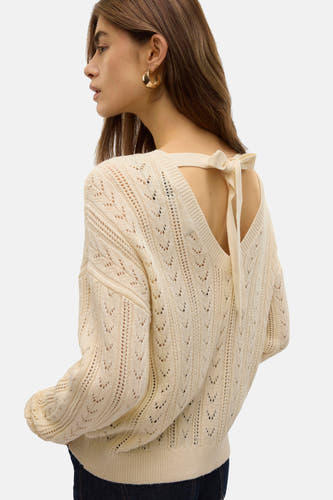 Trui met ronde hals Ecru - VERO MODA®