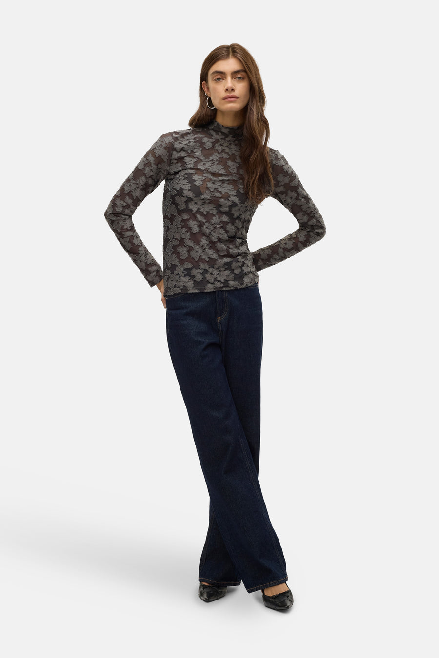 T-shirt (lange mouwen) Grijs - VERO MODA®