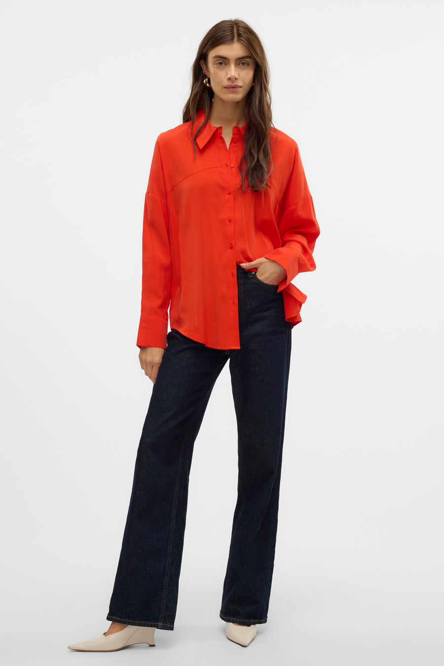 Hemd (lange mouwen) Rood - VERO MODA®
