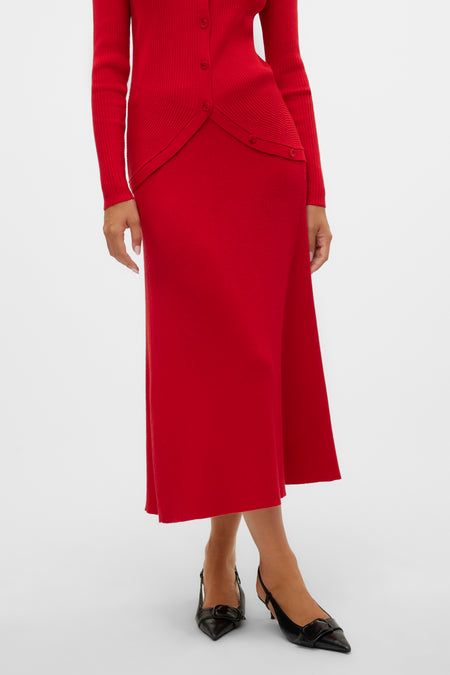 Rok (lang) Rood - VERO MODA®