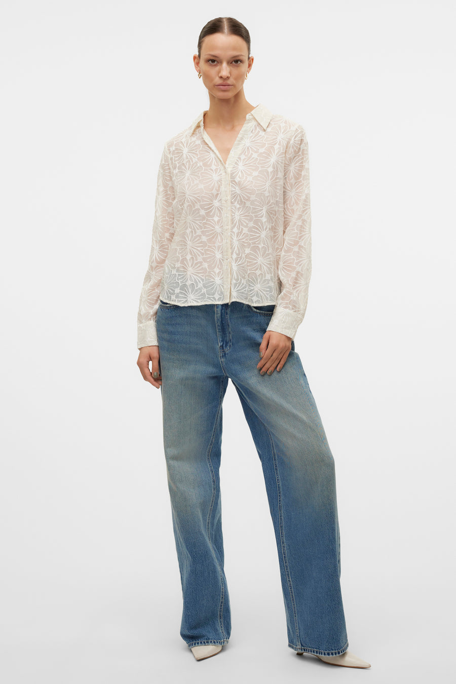 Hemd (lange mouwen) Ecru - VERO MODA®