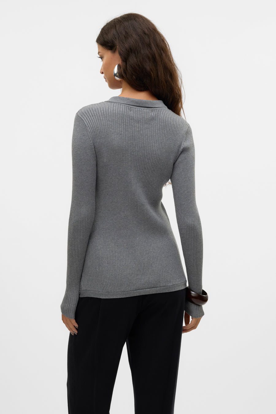 Trui met V-hals Grijs - VERO MODA®