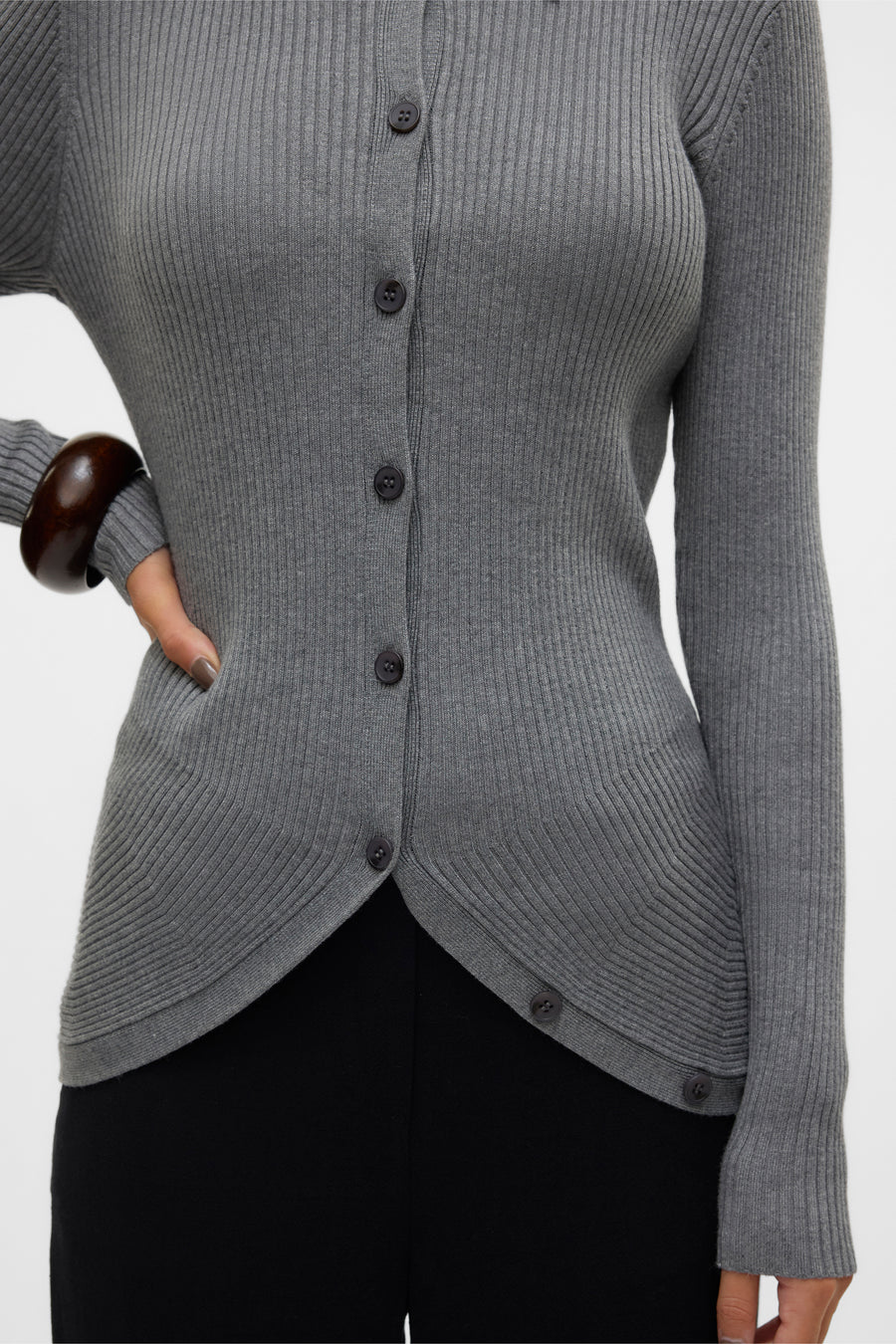Trui met V-hals Grijs - VERO MODA®