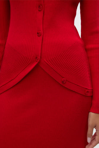 Trui met V-hals Rood - VERO MODA®