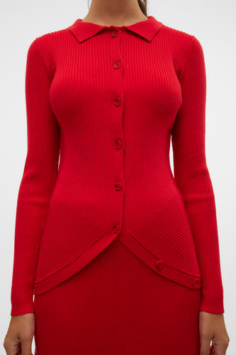 Trui met V-hals Rood - VERO MODA®