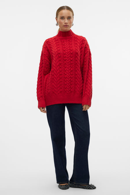 Trui met ronde hals Rood - VERO MODA®