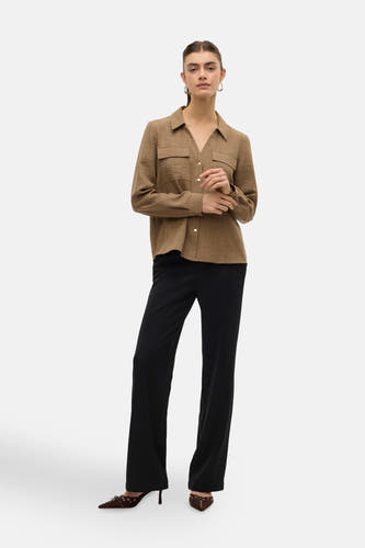 Hemd (lange mouwen) Bruin - VERO MODA®