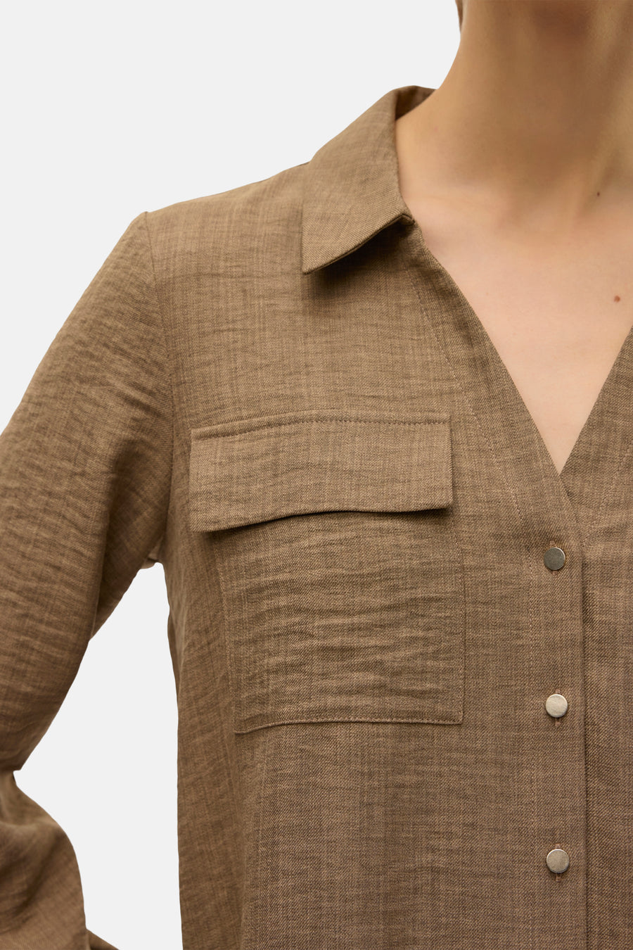 Hemd (lange mouwen) Bruin - VERO MODA®