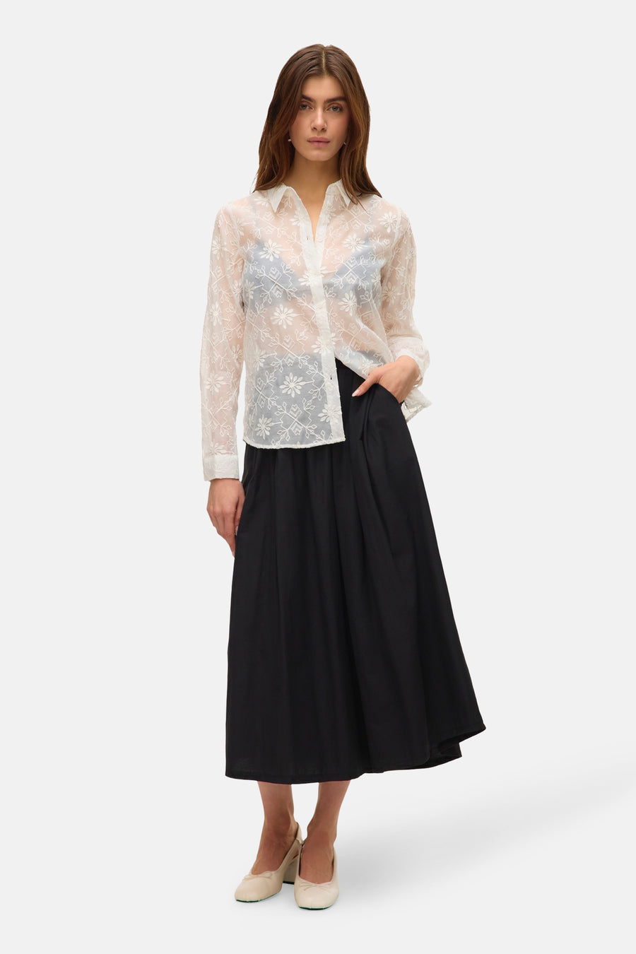 Hemd (lange mouwen) Wit - VERO MODA®