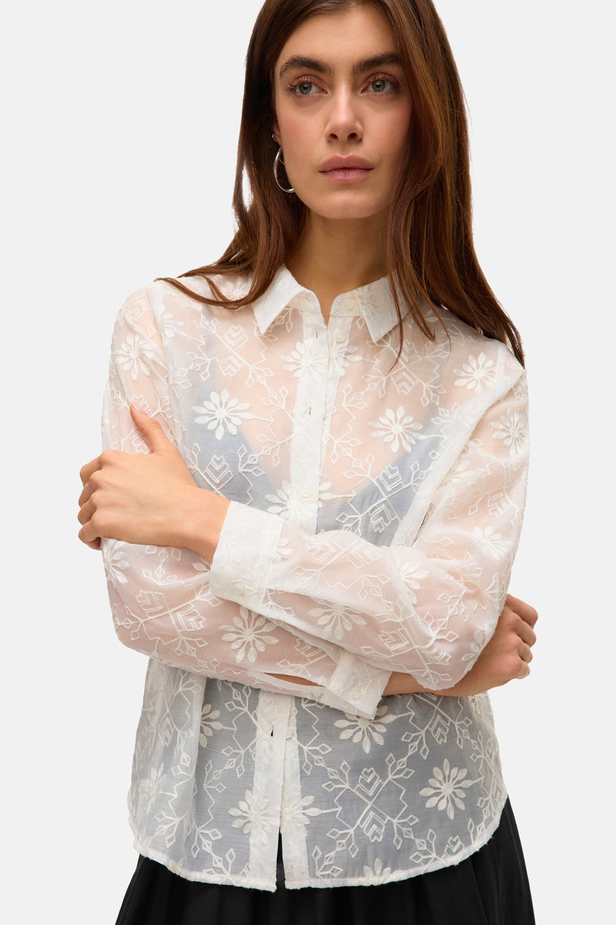 Hemd (lange mouwen) Wit - VERO MODA®