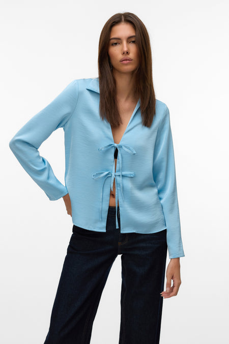 Blouse (lange mouwen) Blauw - VERO MODA®
