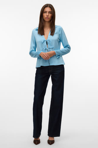 Blouse (lange mouwen) Blauw - VERO MODA®