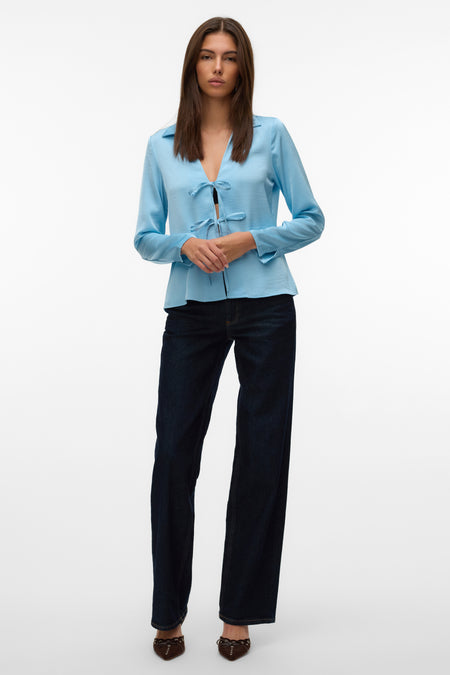Blouse (lange mouwen) Blauw - VERO MODA®